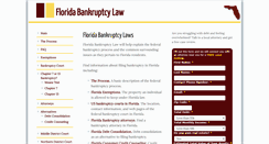 Desktop Screenshot of floridabankruptcylaws.com