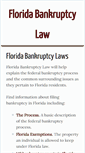 Mobile Screenshot of floridabankruptcylaws.com